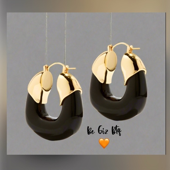 Designers Originals Jewelry - NWT Authentic Lizzie Fortunato Women's Blue Gold Organic Hoop Earrings